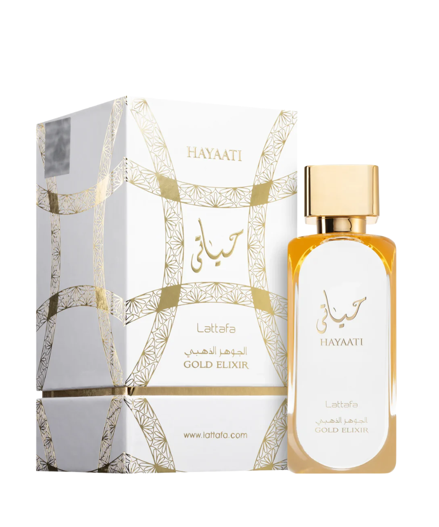 White Minimalist Product Instagram Post (37) Lattafa Hayaati Gold Elixir Eau De Parfum 100ML Unisex