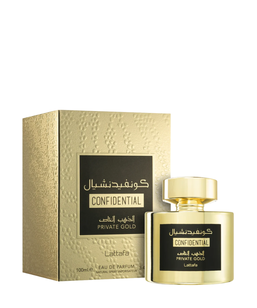 White Minimalist Product Instagram Post (63) Lattafa Confidential Gold Eau De Parfum 100ML - Caballero